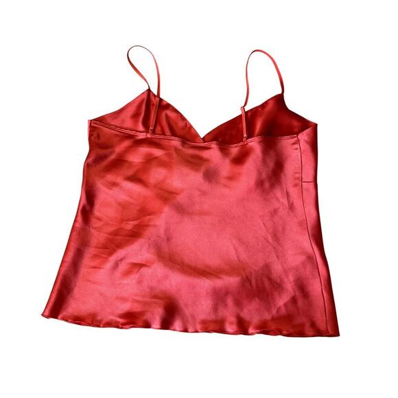 y2k bisou bisou coral v-neck tank top women's size 10/medium - Picture 4 of 4